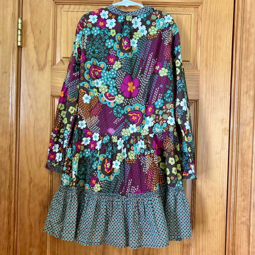 Zara Kids size 11-12 years long sleeves floral tiered dress - Picture 2 of 5